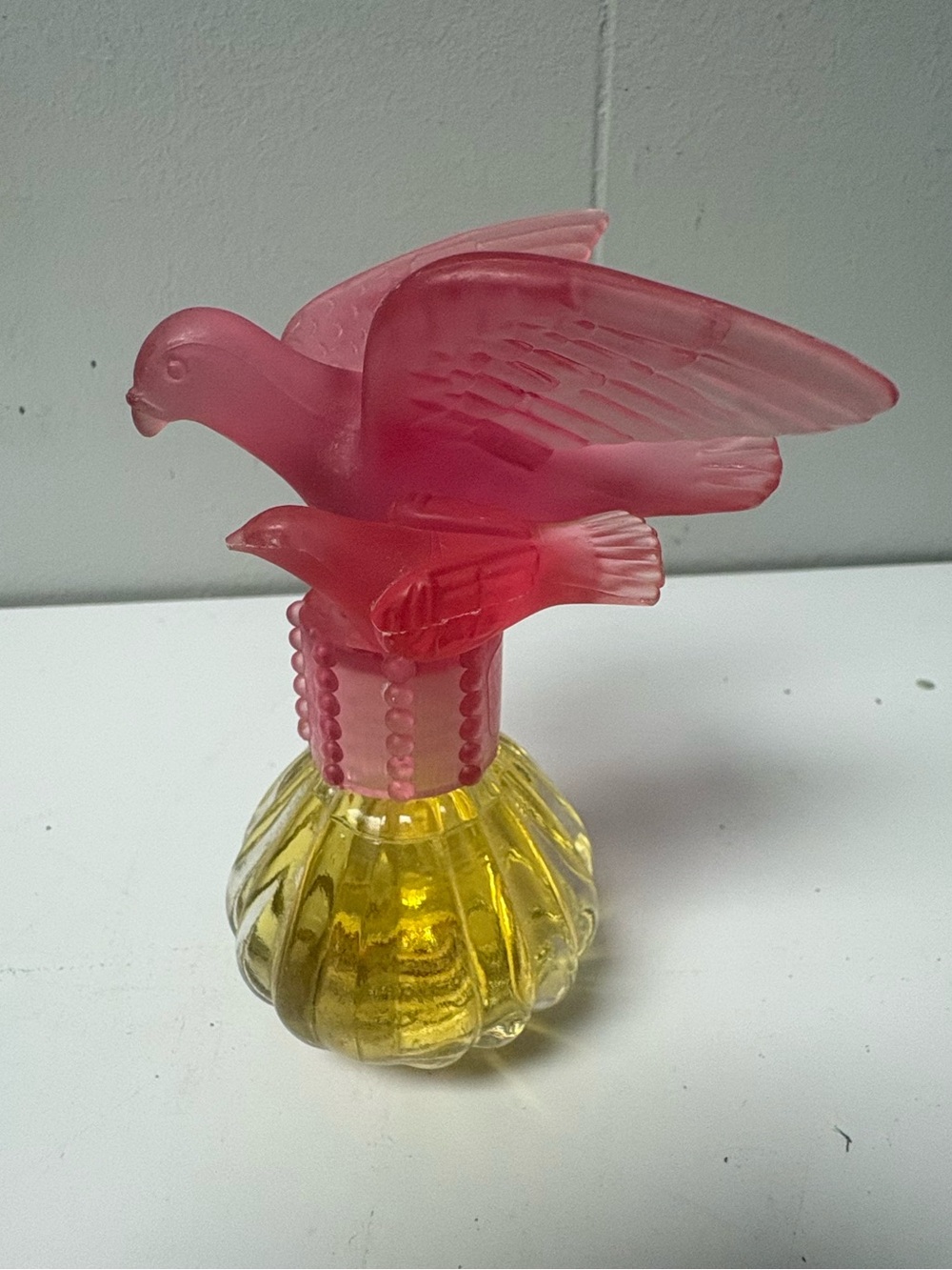 1980s Vintage Delegar Royal Doves Perfume Made in Taiwan Lid is Plastic Full